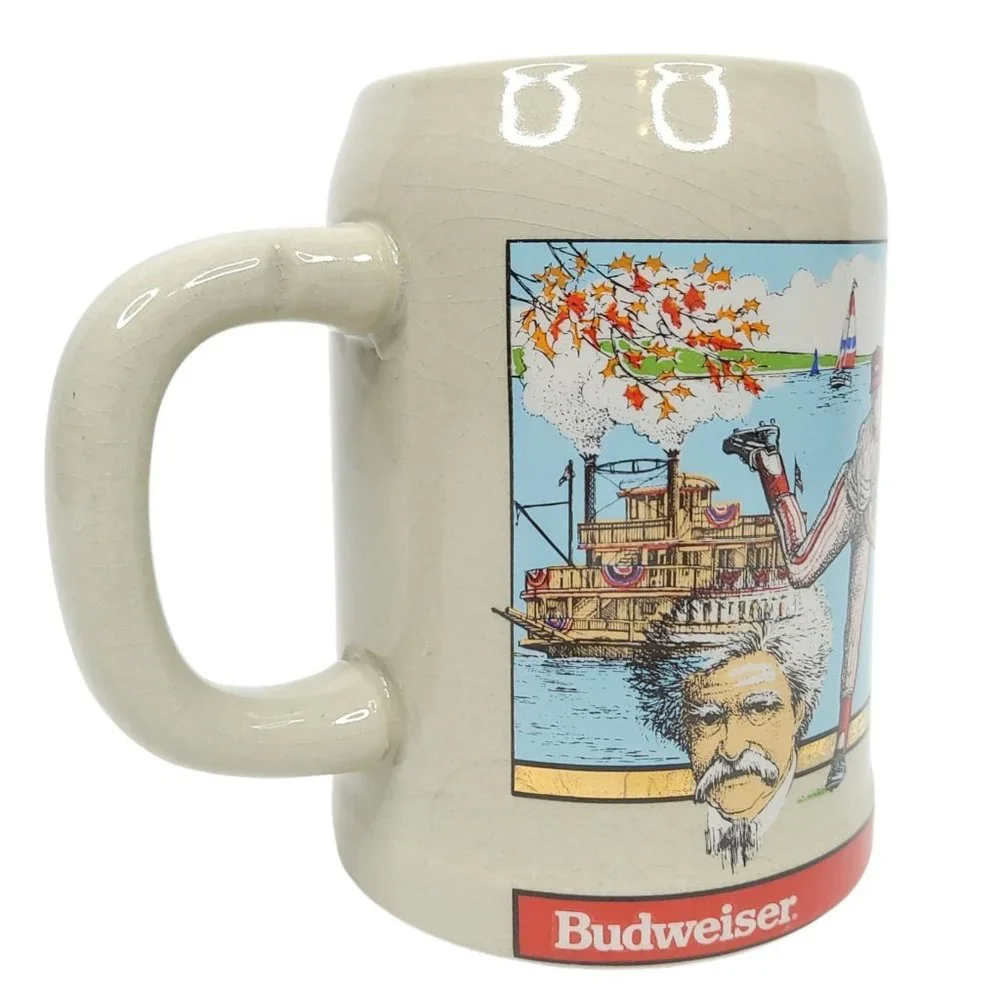 Vtg 1991 Anheuser Busch Budweiser Beer Mug Stein Bud Ceramic Wake Up To Missouri